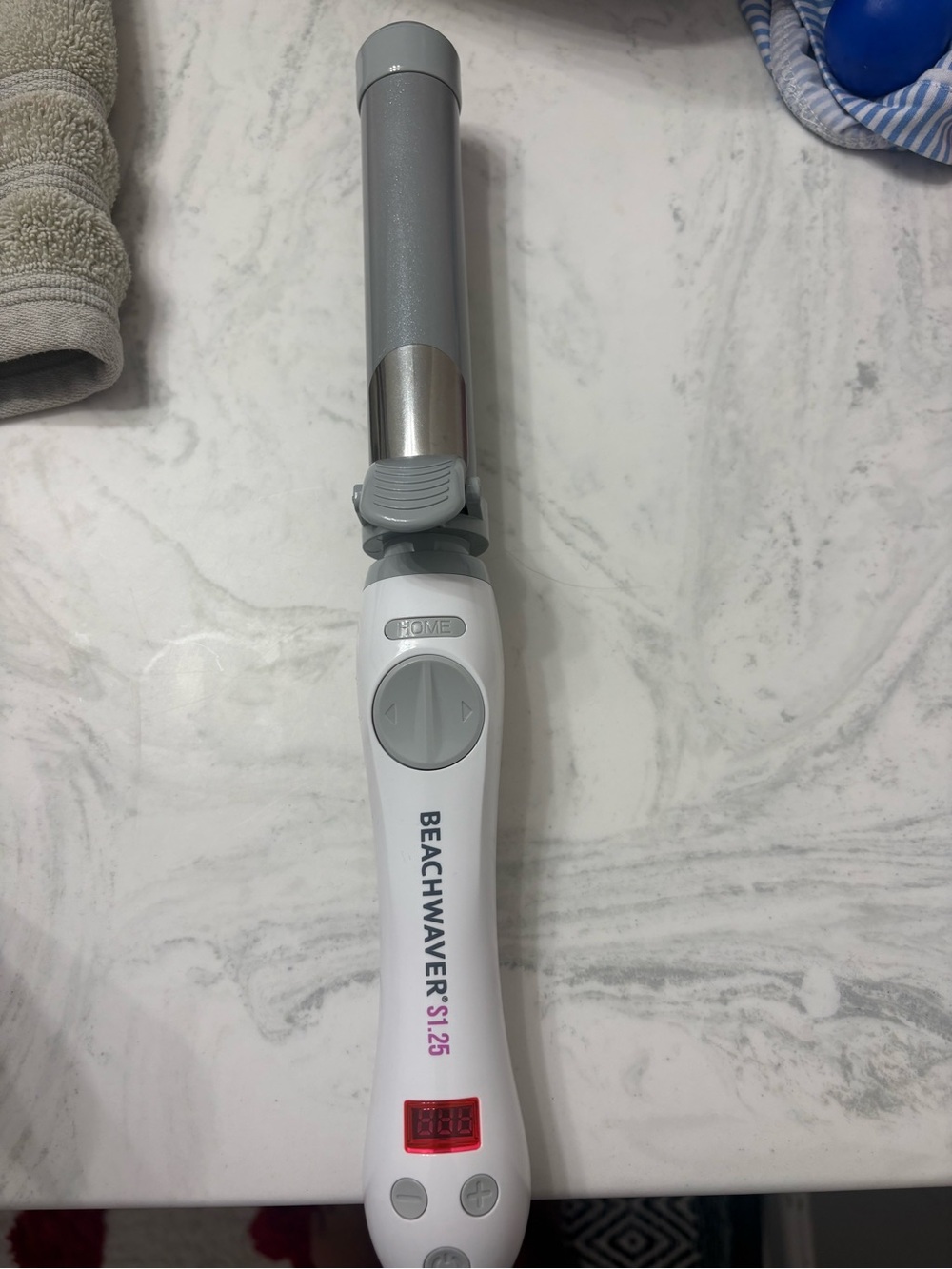 The Beachwaver Co. 1.25" Curling Iron in White and Gray